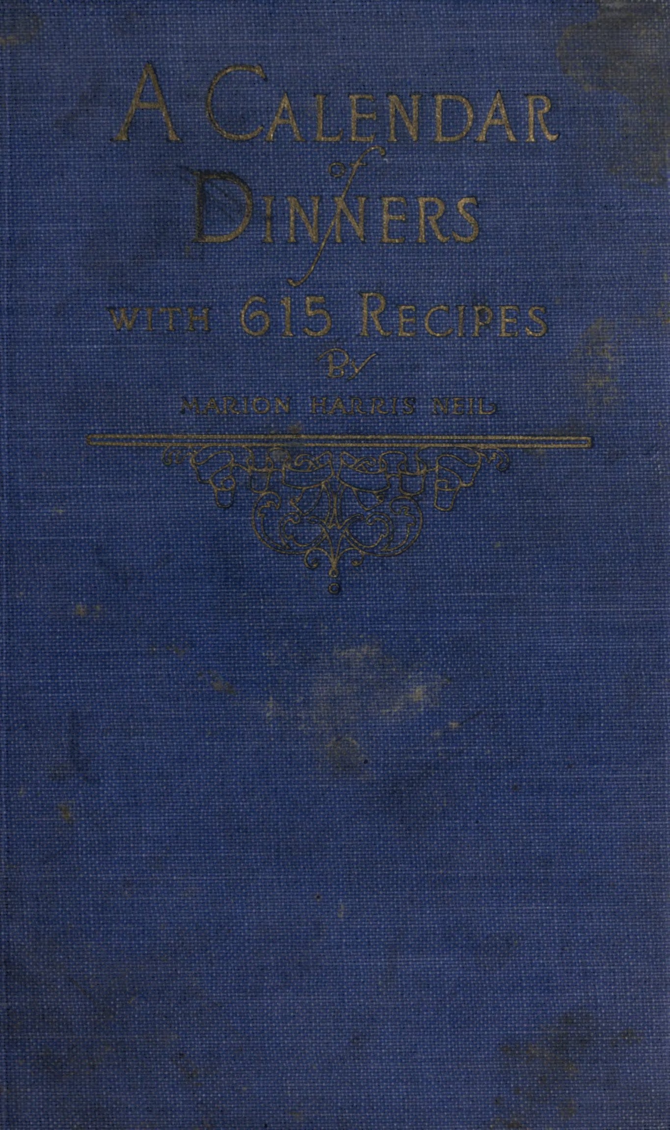 The calender of dinner circa 1922