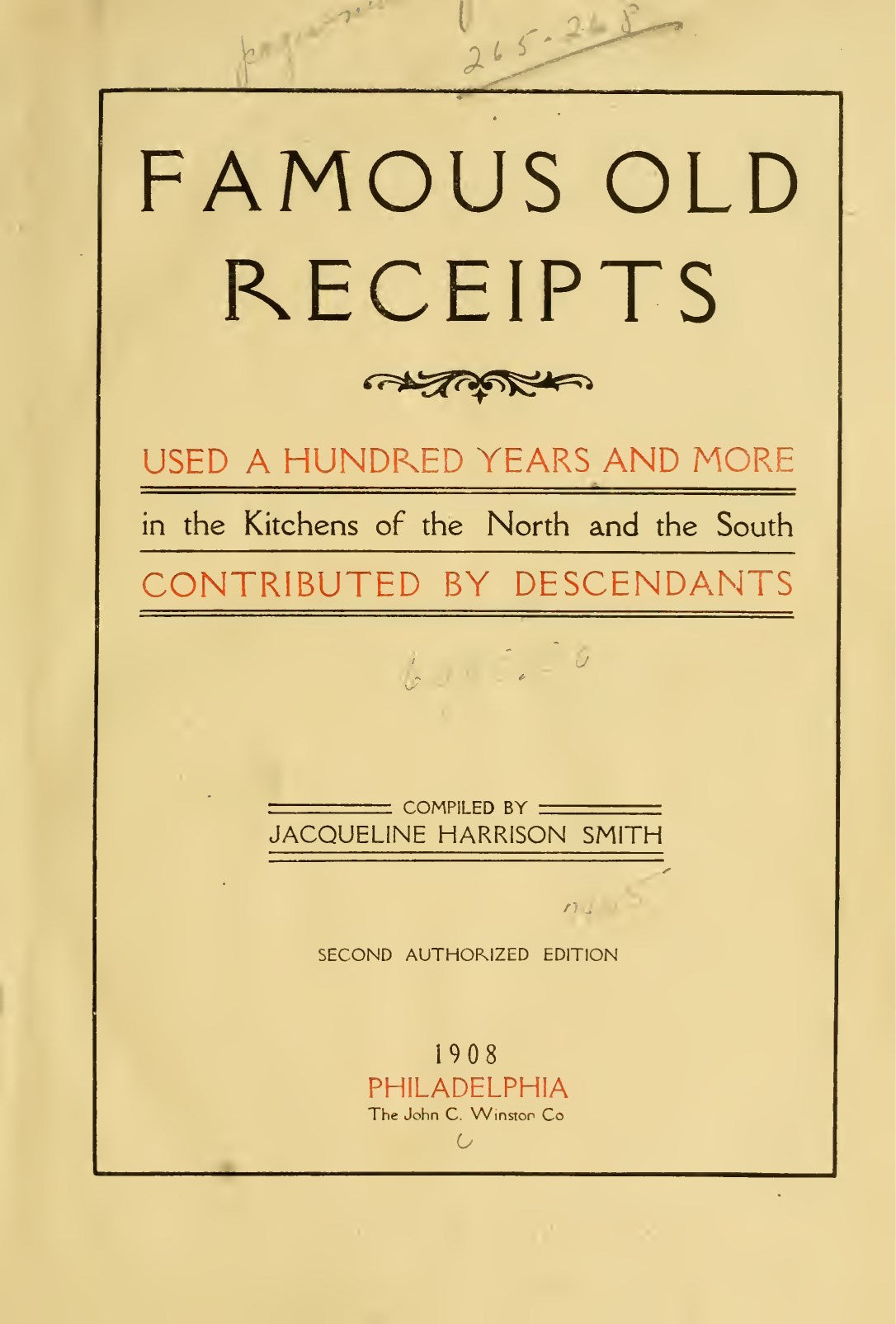 Famous Old Receipts