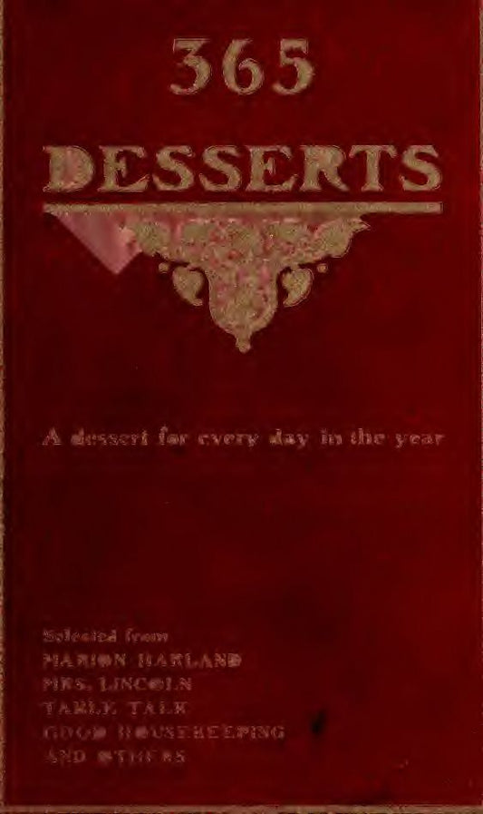 365 deserts circa 1900